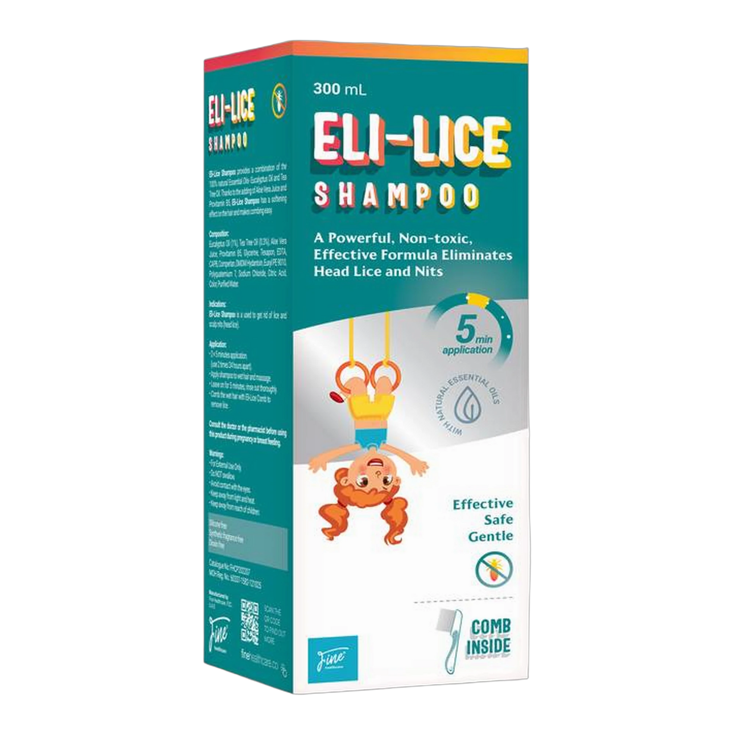 Lice Shampoo with Eucalyptus Oil 1% and Tea Tree Oil 300 ml