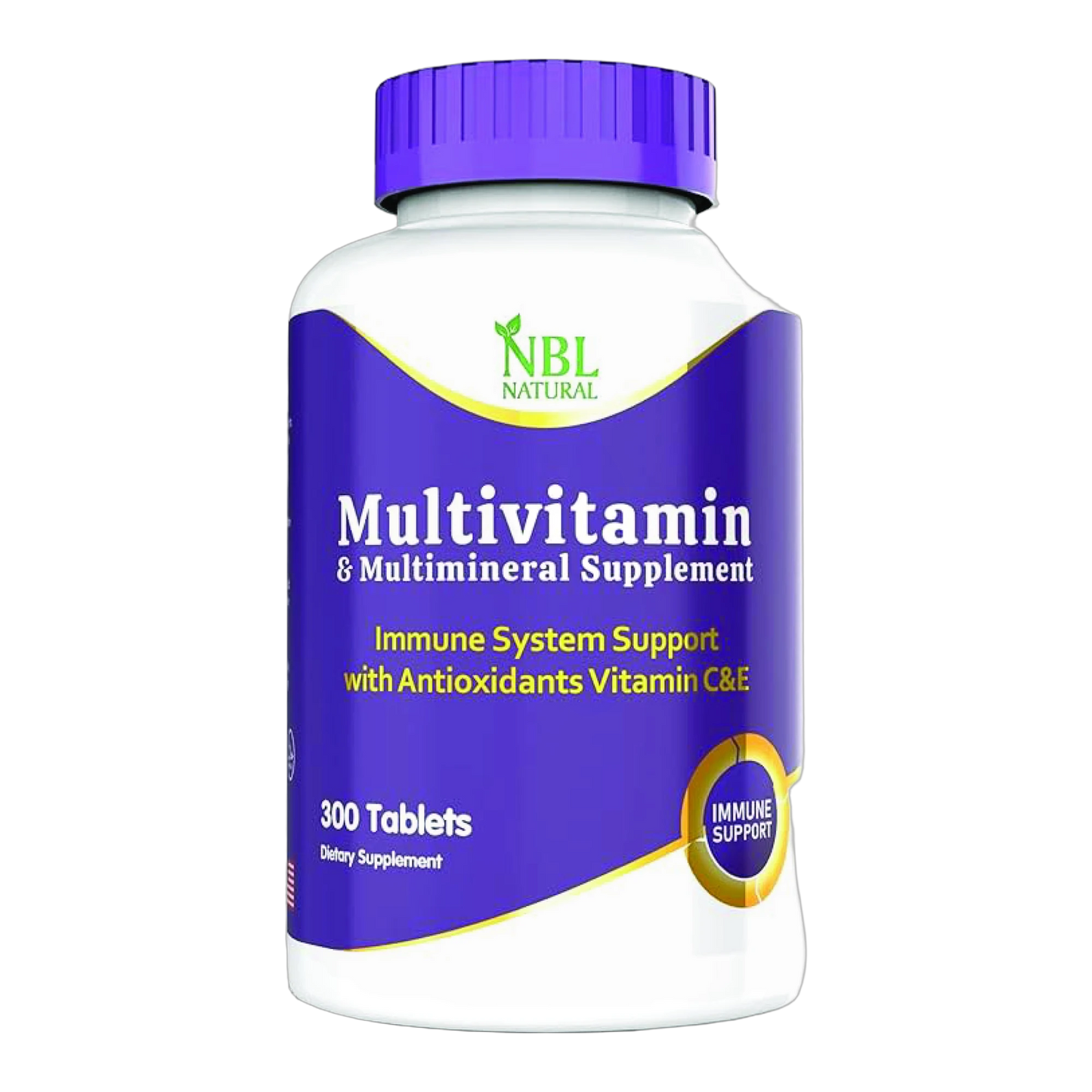 NBL Natural Multivitamins for Adults Women & Men 300 Tablets