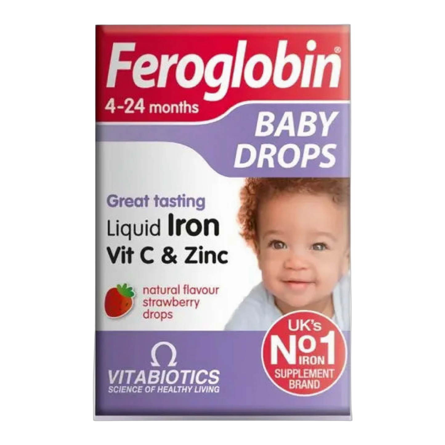 Feroglobin Baby Drops Iron, Vitamin C and Zinc Strawberry Flavor 30 ml