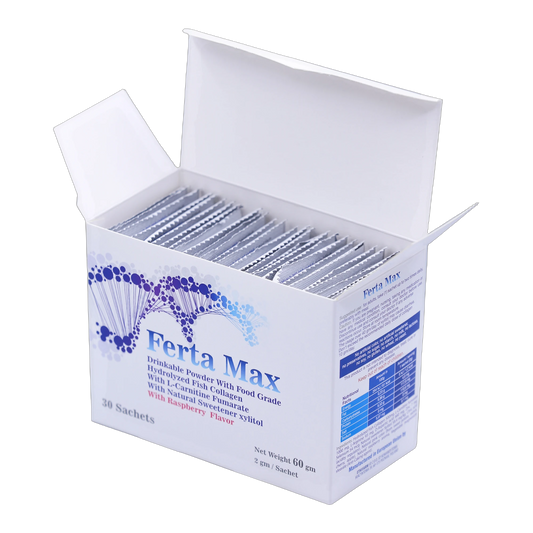 Fertamax L-Carnitine Fumarate 1000 mg, L-Aspartic Acid 660 mg Raspberry Flavor 30 Sachets