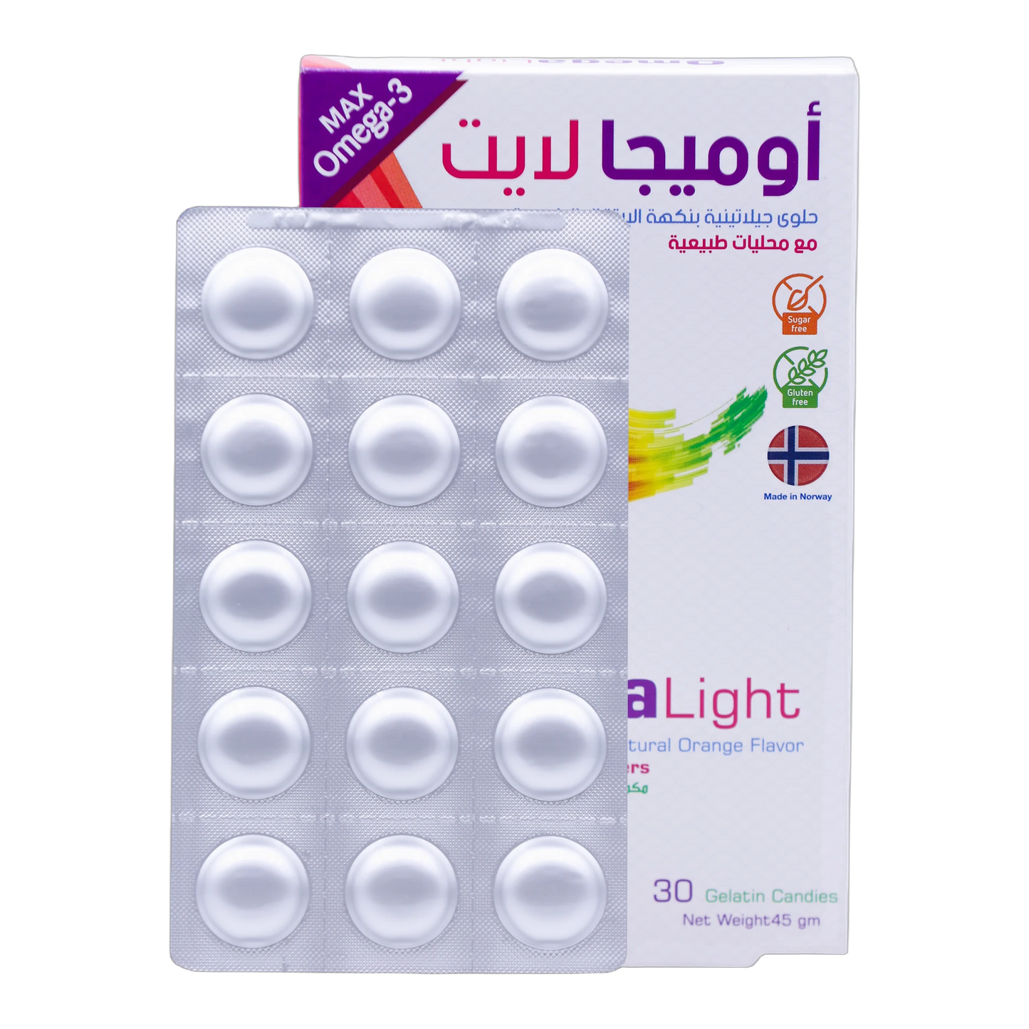 Omega Light Omega 3 with Fish Oil 0.6g Orange Flavor 30 Gummies