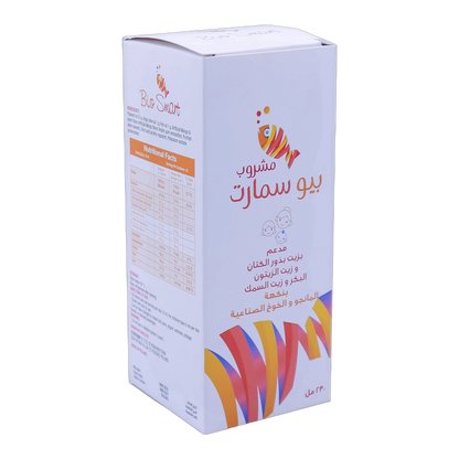 Biosmart Syrup Virgin Olive Oil 1g, Flaxseed Oil 0.5g and Omega-3 1g Mango and Peach Flavor 230 ml