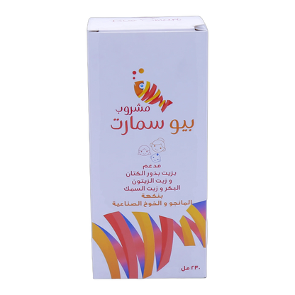 Biosmart Syrup Virgin Olive Oil 1g, Flaxseed Oil 0.5g and Omega-3 1g Mango and Peach Flavor 230 ml