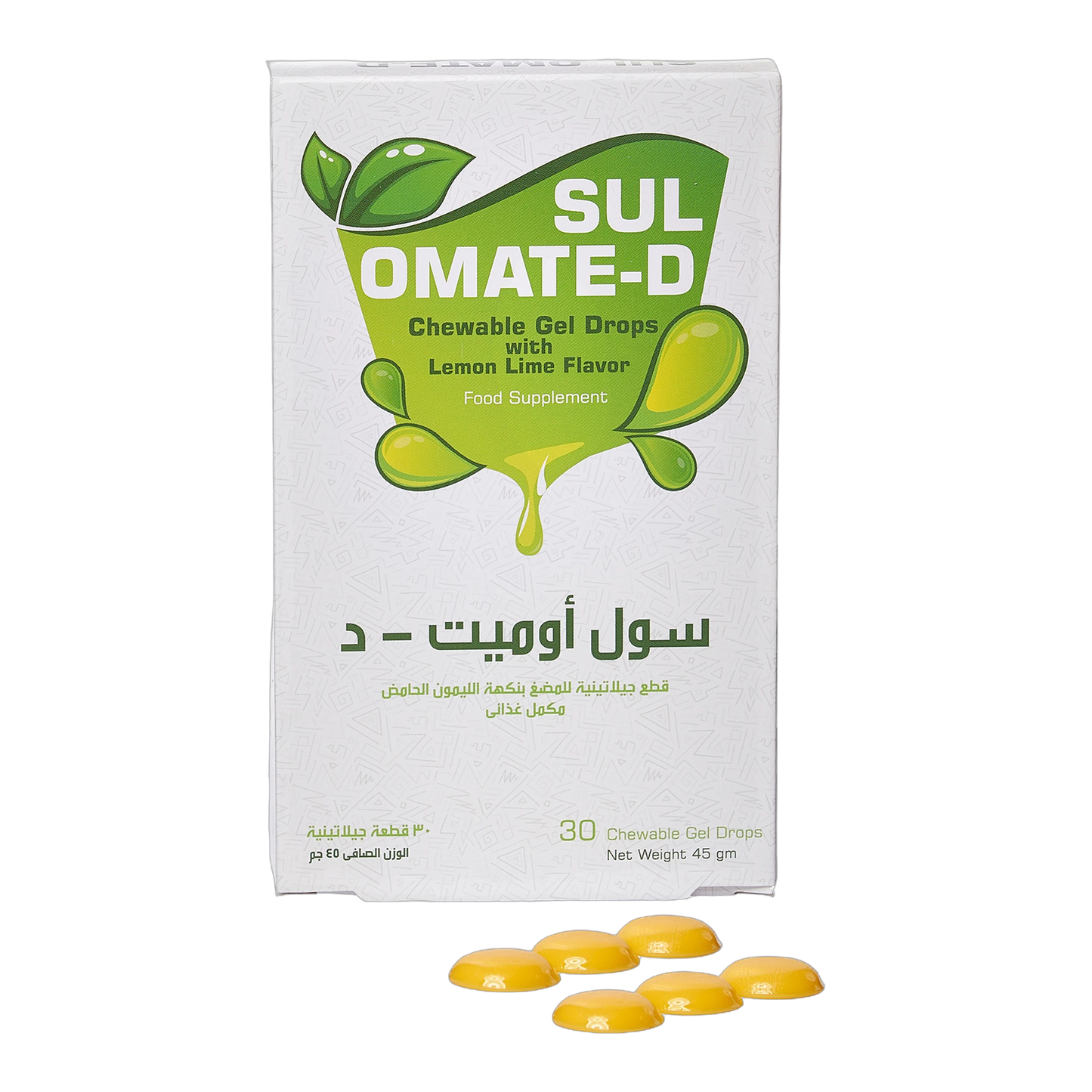 Sulomate D Fish Oil 0.565g with Vitamin D Lemon Flavor 30 Gummies