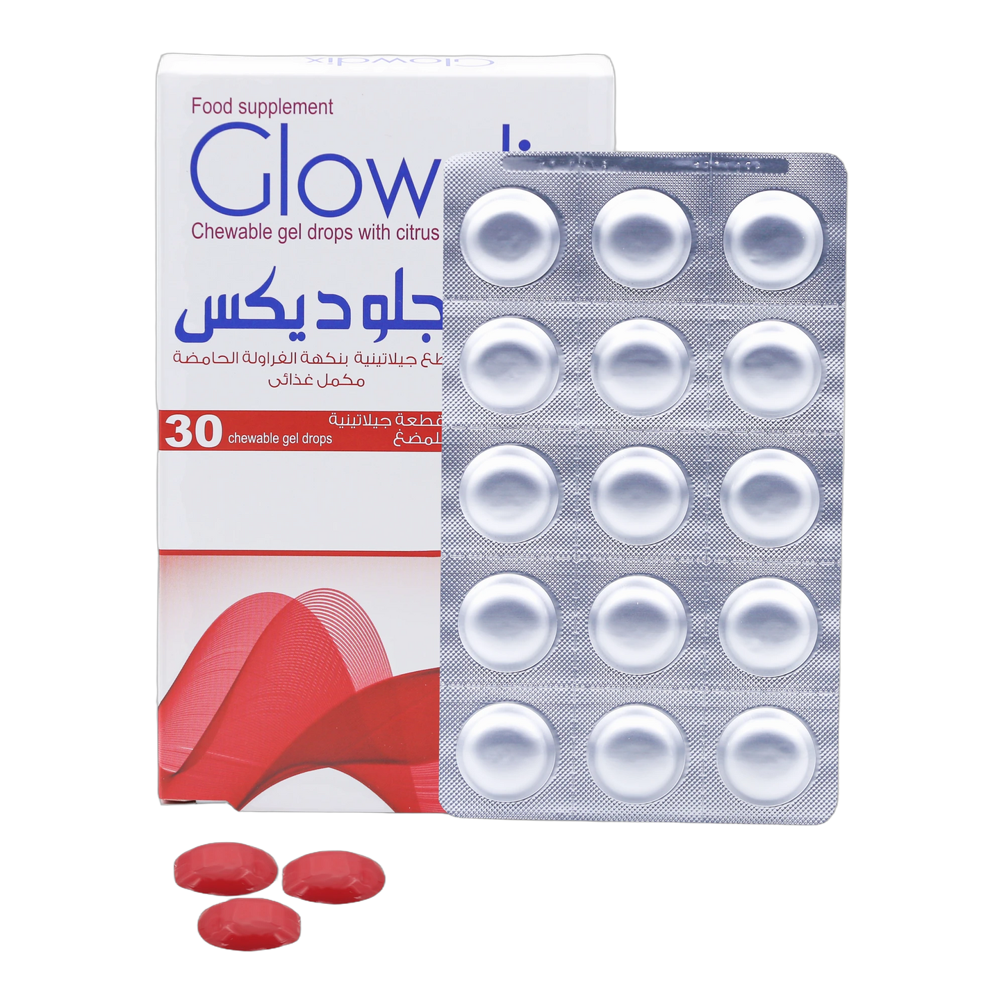 Glowdix Argan Oil Fish Oil 0.398g Strawberry Flavor 30 Gummies