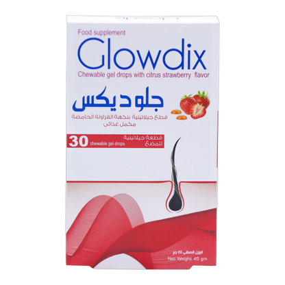 Glowdix Argan Oil Fish Oil 0.398g Strawberry Flavor 30 Gummies