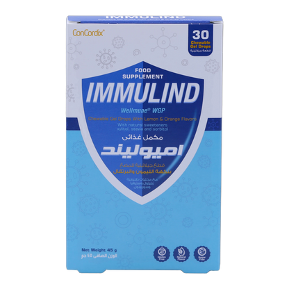 Immulind Fish Oil 0.459g with Beta Glucan Lemon and Orange Flavor 30 Gummies