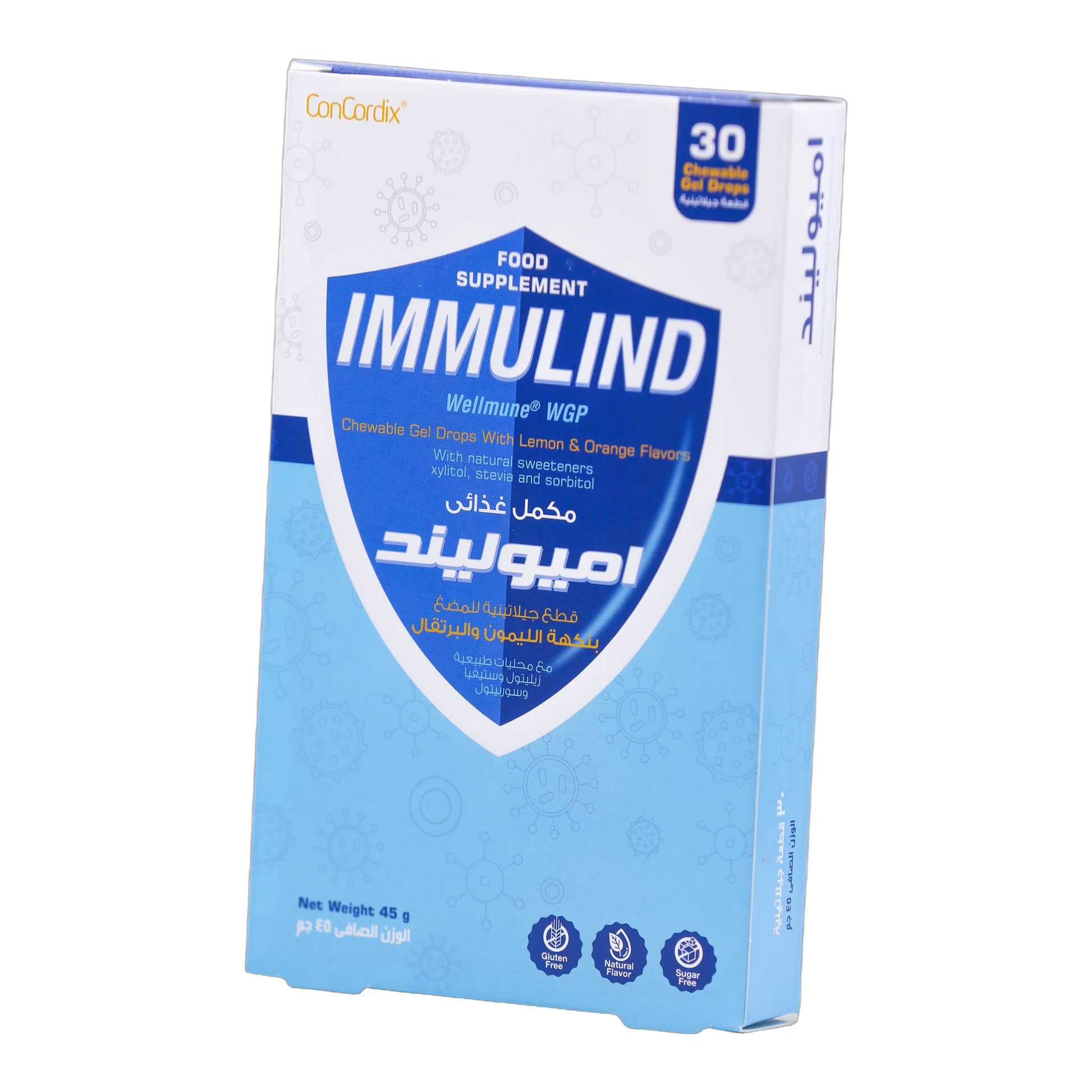 Immulind Fish Oil 0.459g with Beta Glucan Lemon and Orange Flavor 30 Gummies