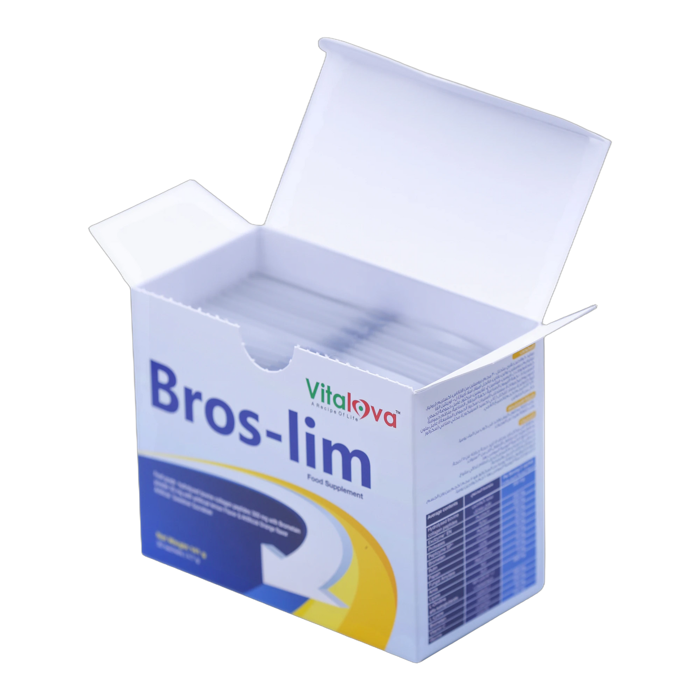 Broslim Pineapple Enzyme Digestive Enzymes Orange and Lemon Flavor 30 Sachets