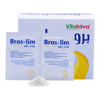 Broslim Pineapple Enzyme Digestive Enzymes Orange and Lemon Flavor 30 Sachets