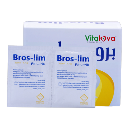 Broslim Pineapple Enzyme Digestive Enzymes Orange and Lemon Flavor 30 Sachets