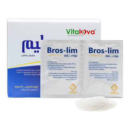 Broslim Pineapple Enzyme Digestive Enzymes Orange and Lemon Flavor 30 Sachets