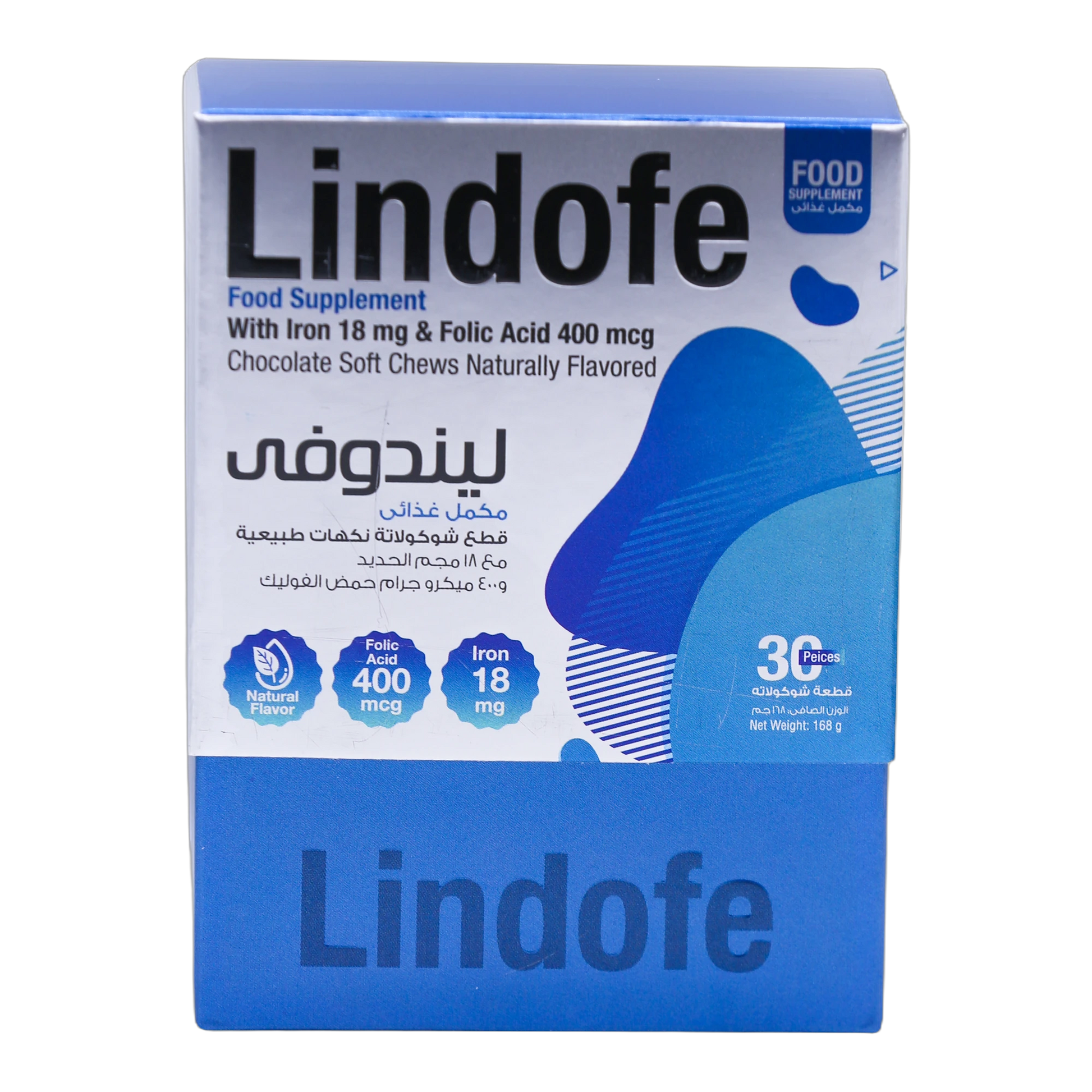 Lindofe Dark chocolate with Iron 18mg and Folic Acid 400 mcg 30 chews