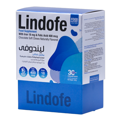 Lindofe Dark chocolate with Iron 18mg and Folic Acid 400 mcg 30 chews