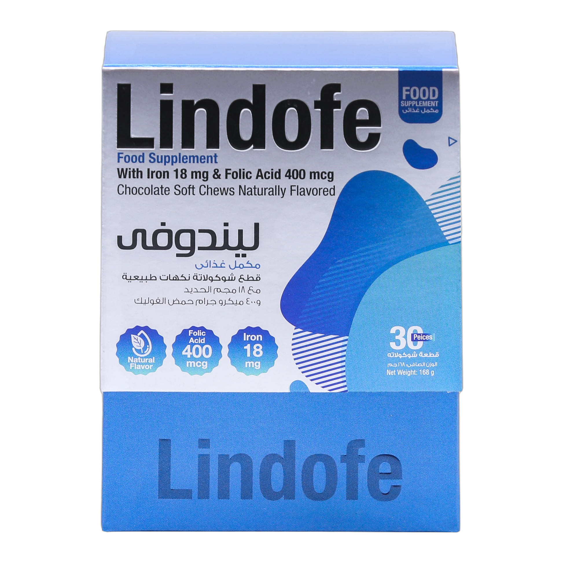 Lindofe Dark chocolate with Iron 18mg and Folic Acid 400 mcg 30 chews