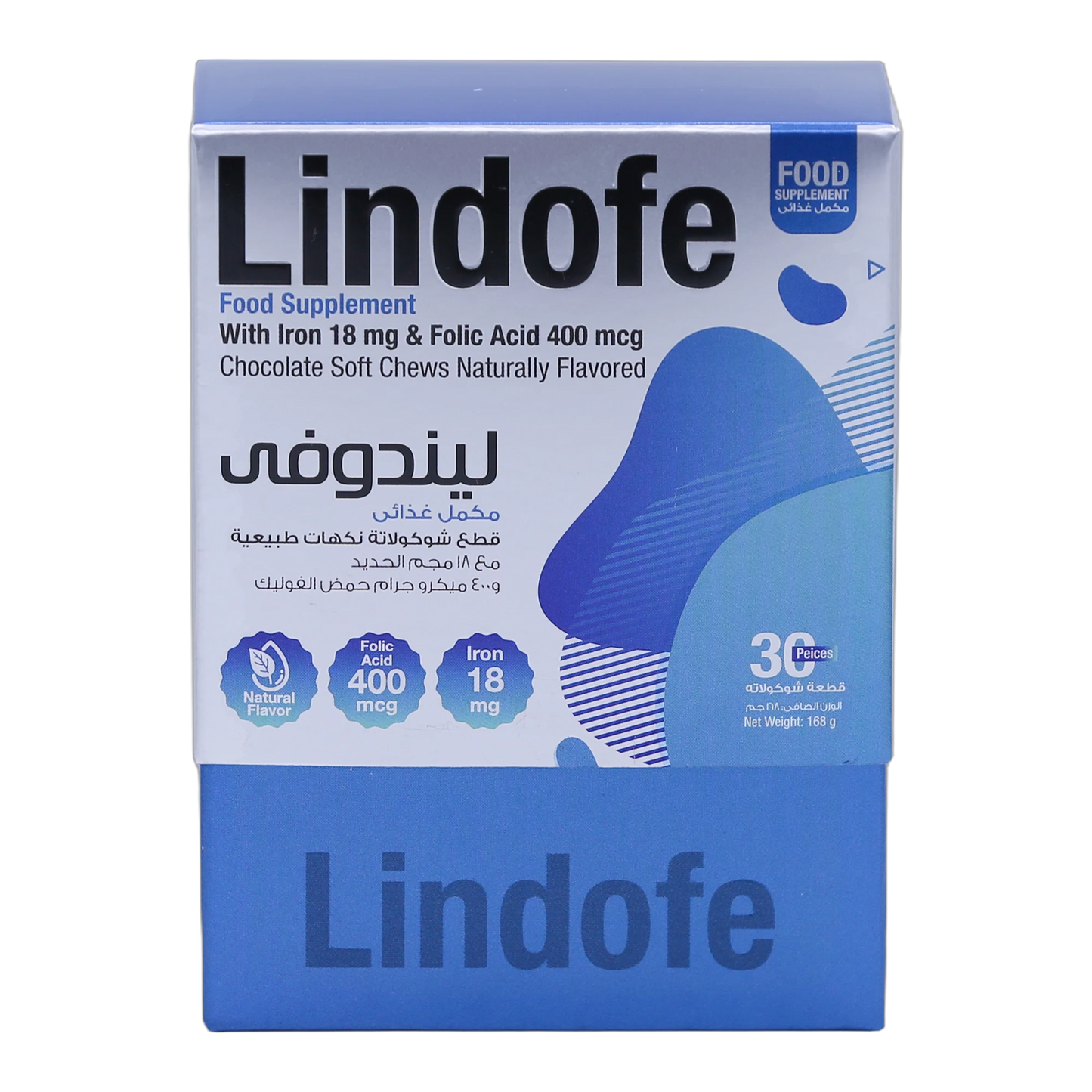 Lindofe Dark chocolate with Iron 18mg and Folic Acid 400 mcg 30 chews
