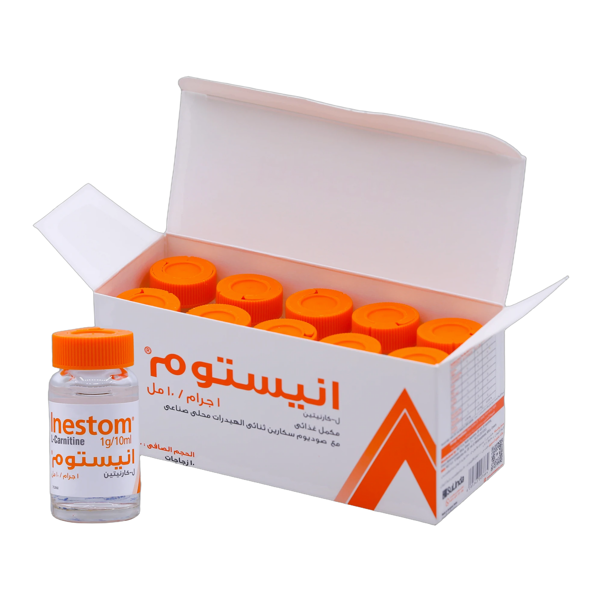 Inestom L-Carnitine 1g 10 Bottles