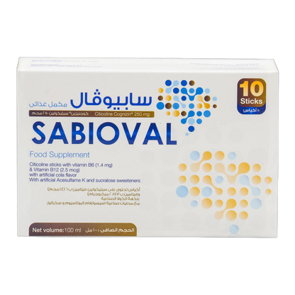 Sabioval citicholine 250mg with Vitamin B Cola Flavor 10 Sticks