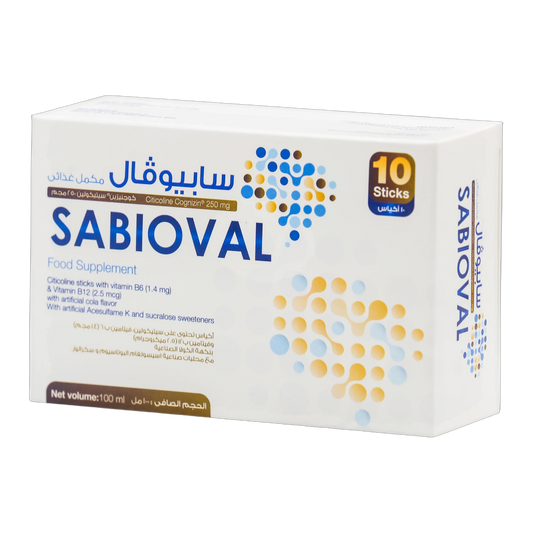 Sabioval citicholine 250mg with Vitamin B Cola Flavor 10 Sticks
