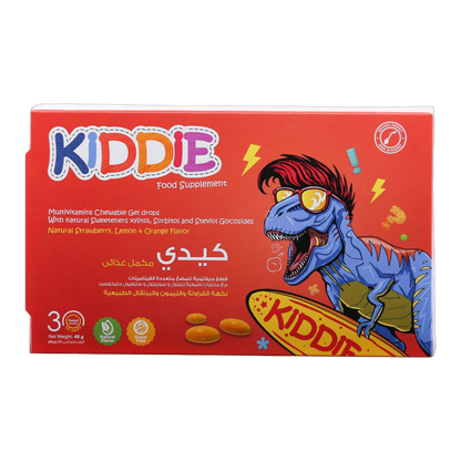 Kiddie Multivitamins Vitamin C 15 mg and Vitamin D3 5 mcg Lemon Orange, Strawberry Flavor 30 Gummies