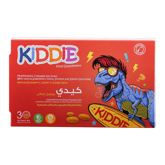 Kiddie Multivitamins Vitamin C 15 mg and Vitamin D3 5 mcg Lemon Orange, Strawberry Flavor 30 Gummies