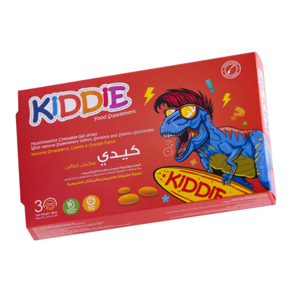 Kiddie Multivitamins Vitamin C 15 mg and Vitamin D3 5 mcg Lemon Orange, Strawberry Flavor 30 Gummies