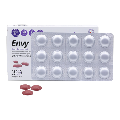 Envy Biotin 30 mcg Vitamins and Minerals Strawberry and Lemon Flavor 30 Gummies