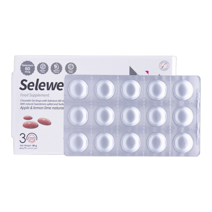 Selewell Selenium 60mcg Apple and  Lemon Flavor 30 Gummies