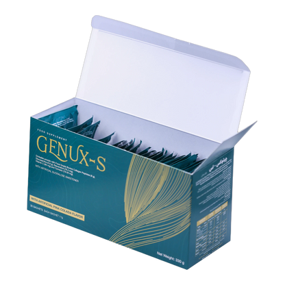 Genux-S – Fortigel Collagen Glucosamine Resveratrol and Curcumin Pina Colada Flavor 30 Sachets