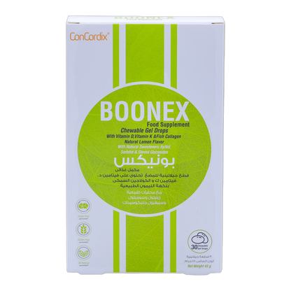 Boonex Collagen 225mg with Vitamin D3 Lemon Flavor 30 pieces