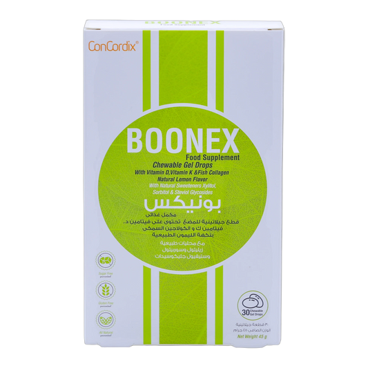 Boonex Collagen 225mg with Vitamin D3 Lemon Flavor 30 pieces