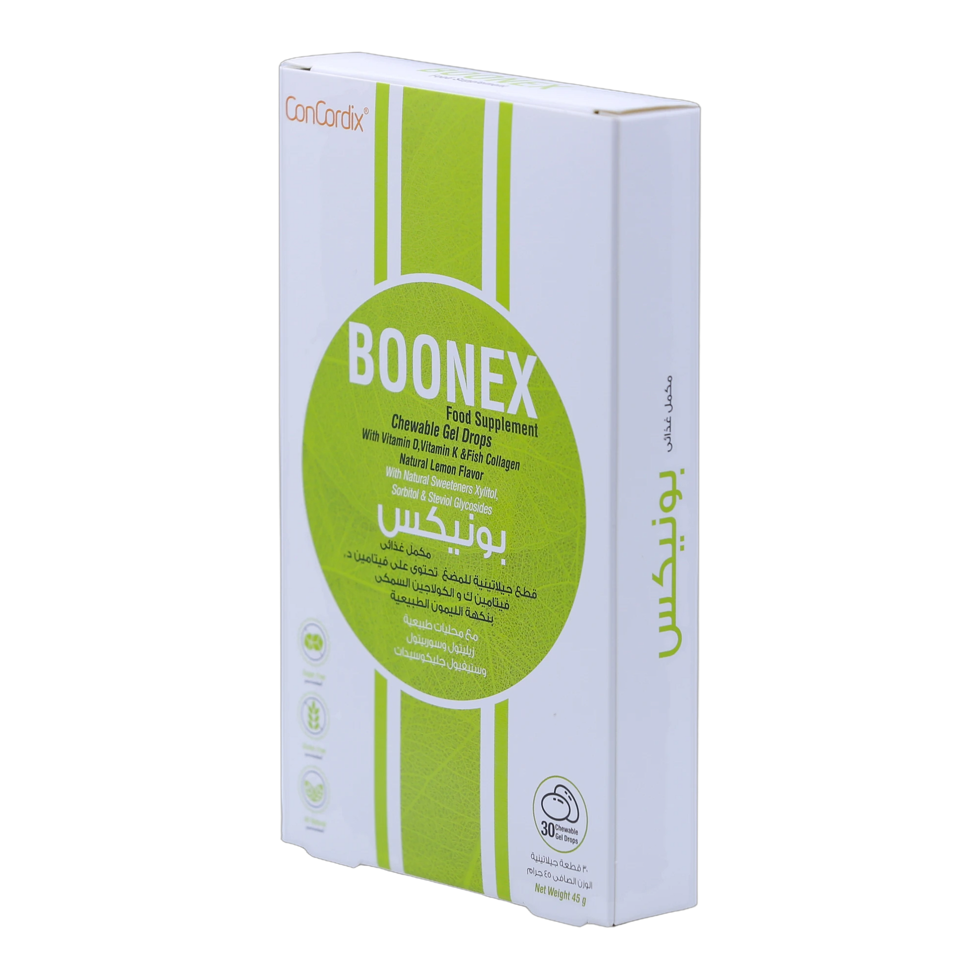 Boonex Collagen 225mg with Vitamin D3 Lemon Flavor 30 pieces