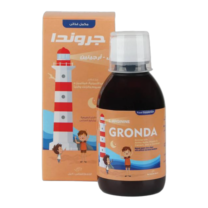 Gronda Syrup Arginine Calcium and  Zinc Cherry Flavor 200ml