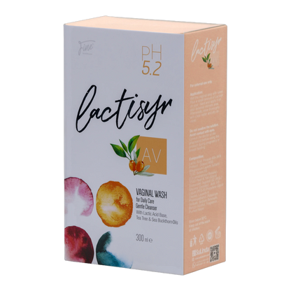 Lactisyr AV Feminine Wash with Lactic Acid, Tea Tree Oil, and Sea Buckthorn Oil Fresh Scent 300 ml