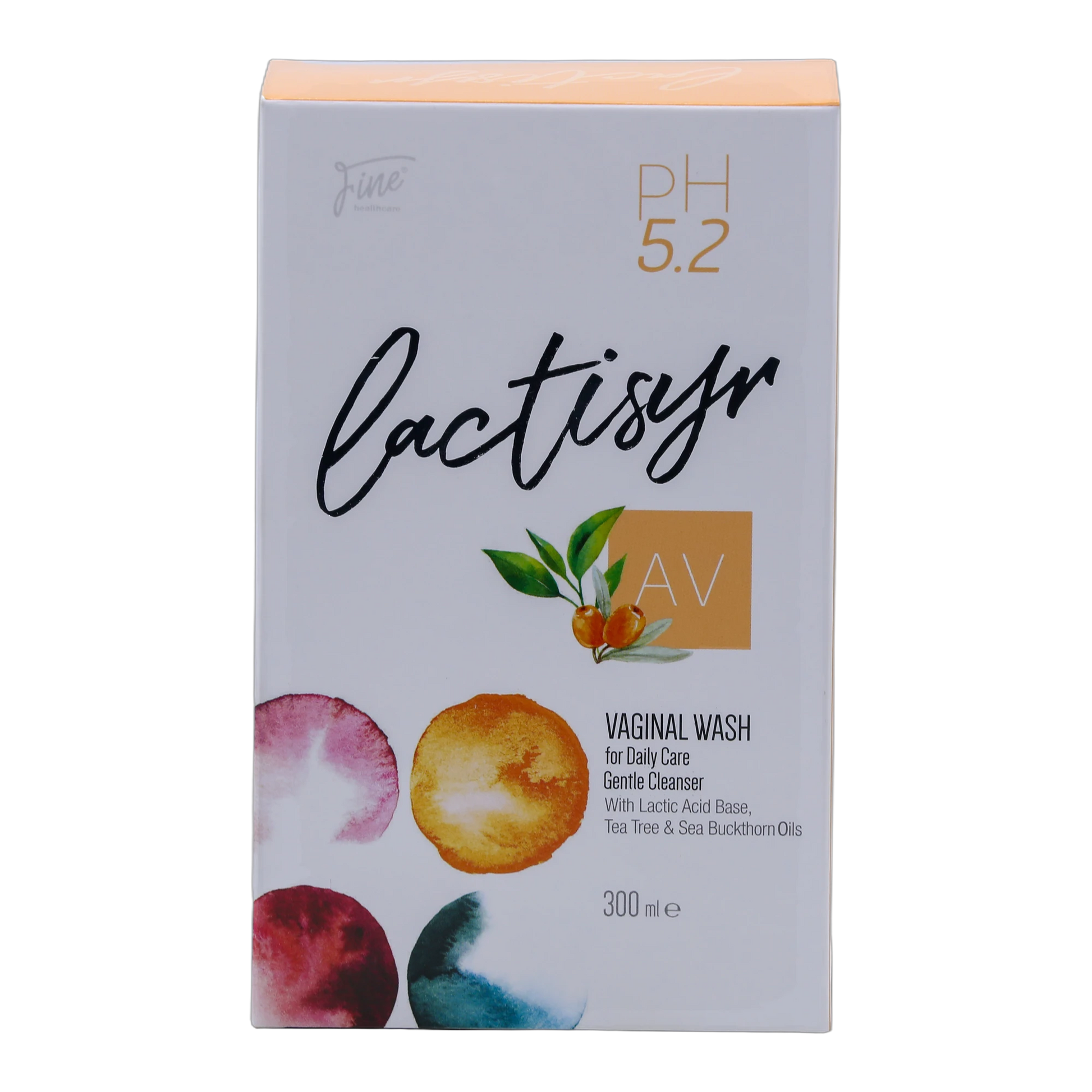 Lactisyr AV Feminine Wash with Lactic Acid, Tea Tree Oil, and Sea Buckthorn Oil Fresh Scent 300 ml