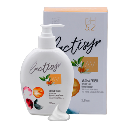 Lactisyr AV Feminine Wash with Lactic Acid, Tea Tree Oil, and Sea Buckthorn Oil Fresh Scent 300 ml