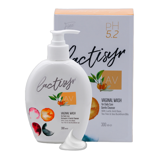 Lactisyr AV Feminine Wash with Lactic Acid, Tea Tree Oil, and Sea Buckthorn Oil Fresh Scent 300 ml