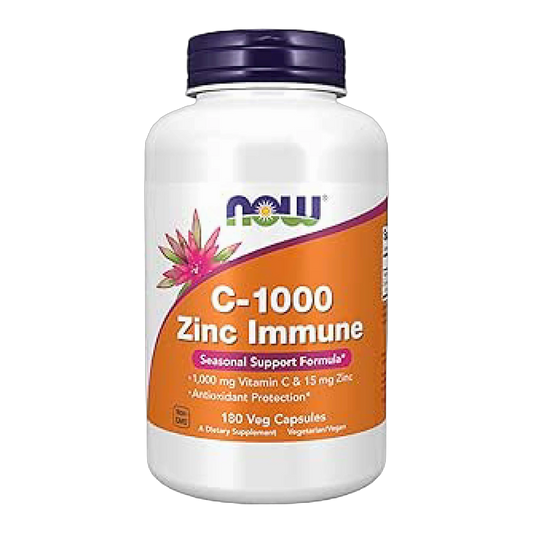 C-1000 and Zinc Immune 1000 mg + 15 mg 180 Veg Capsules