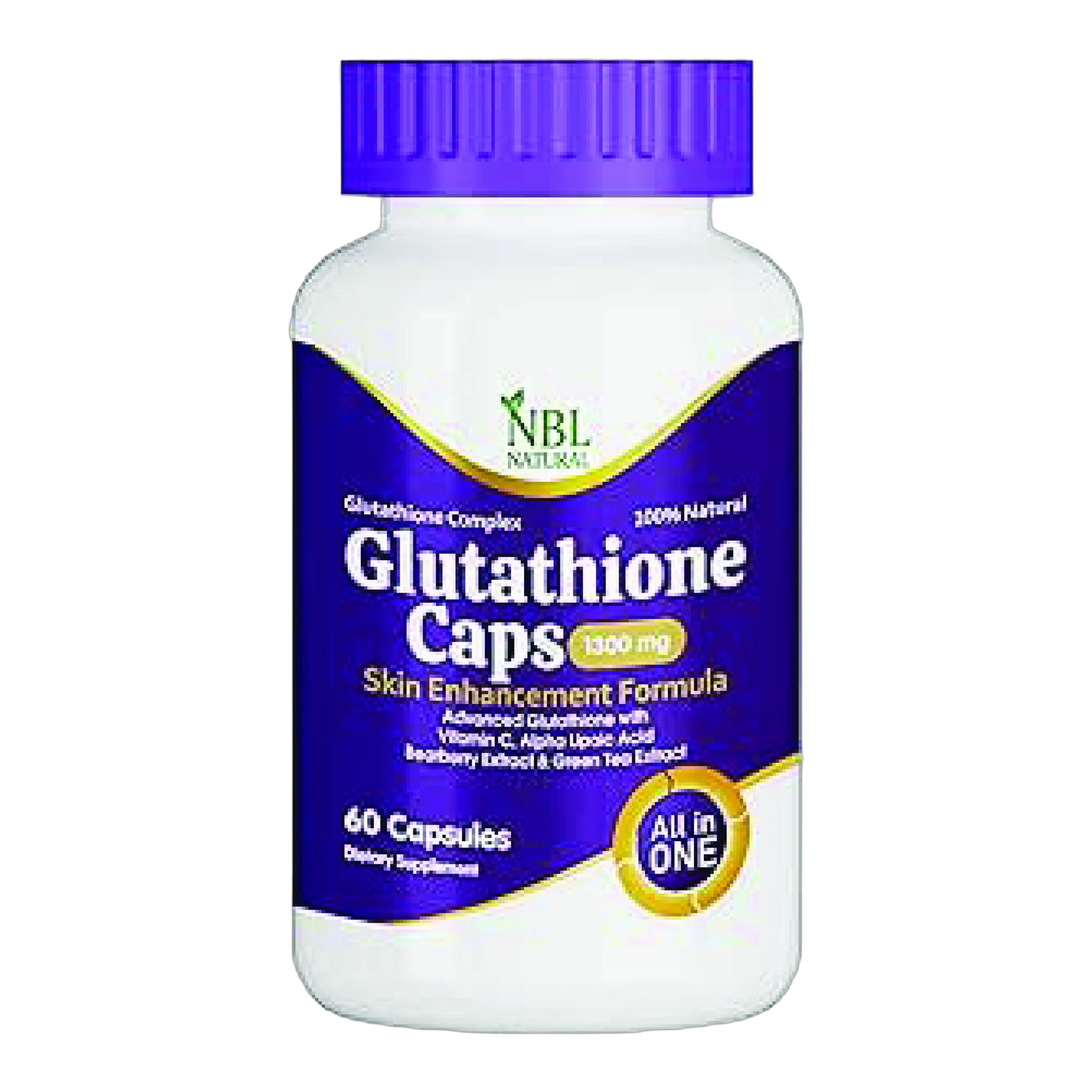 NBL Glutathione Capsules 1300 mg with Vitamin C 60 Capsules