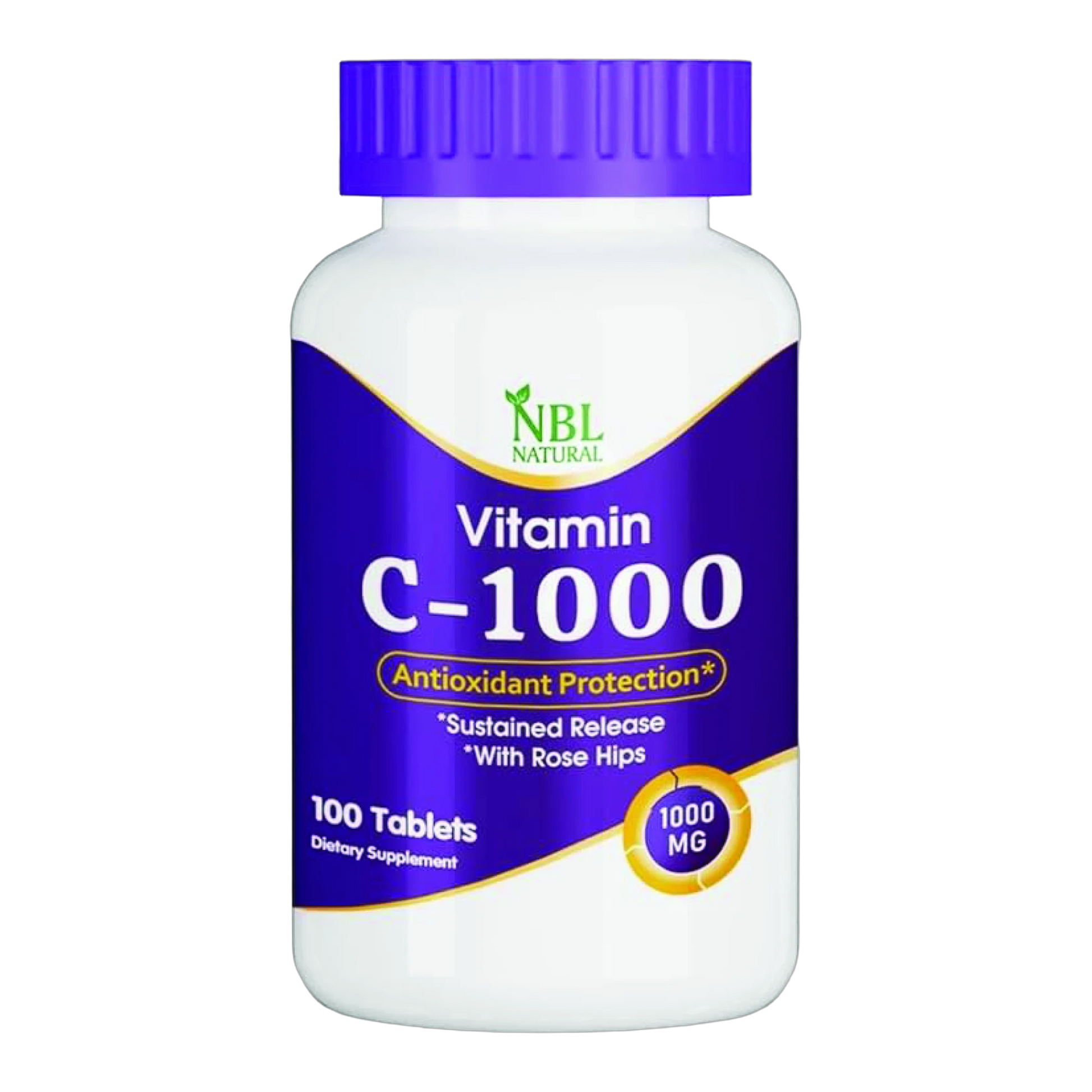 NBL Vitamin C 1 g Sustained Release with Rose Hips 100 Tablets