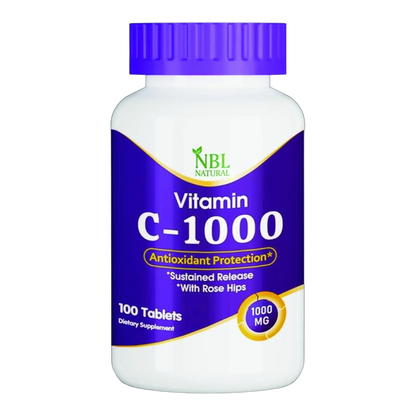 NBL Vitamin C 1 g Sustained Release with Rose Hips 100 Tablets