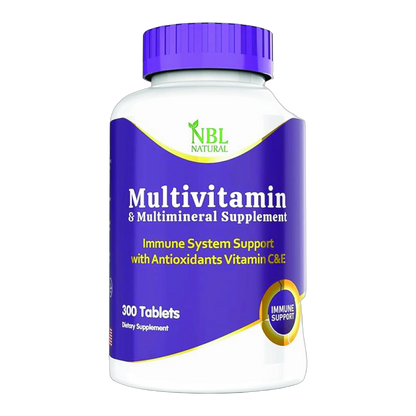 NBL Natural Multivitamins for Adults Women & Men 300 Tablets