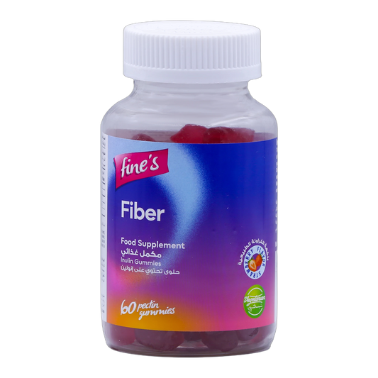 Fine's Fiber Inulin 190mg Strawberry Flavor 60 Gummies