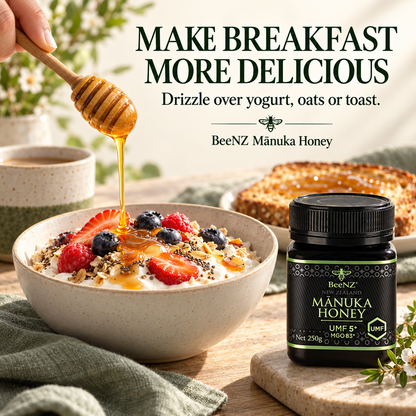 BeeNZ Manuka  Honey New Zealand UMF +5 250 g