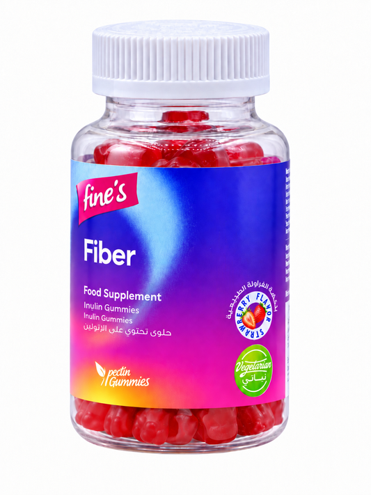 Fine's Fiber Inulin 190mg Strawberry Flavor 60 Gummies