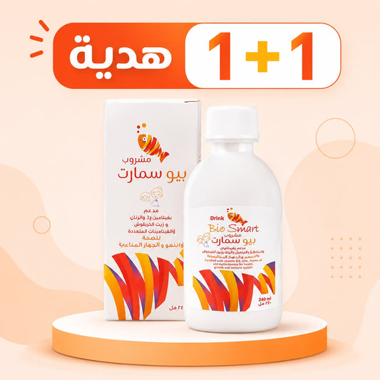 شراب بيوسمارت، زيت زيتون بكر ممتاز 1 غرام، زيت بذور الكتان 0.5 غرام، وأوميغا 3 1 غرام، بنكهة المانجو والخوخ، 230 مل