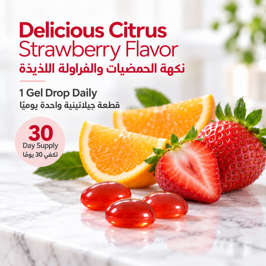 Glowdix Argan Oil Fish Oil 0.398g Strawberry Flavor 30 Gummies